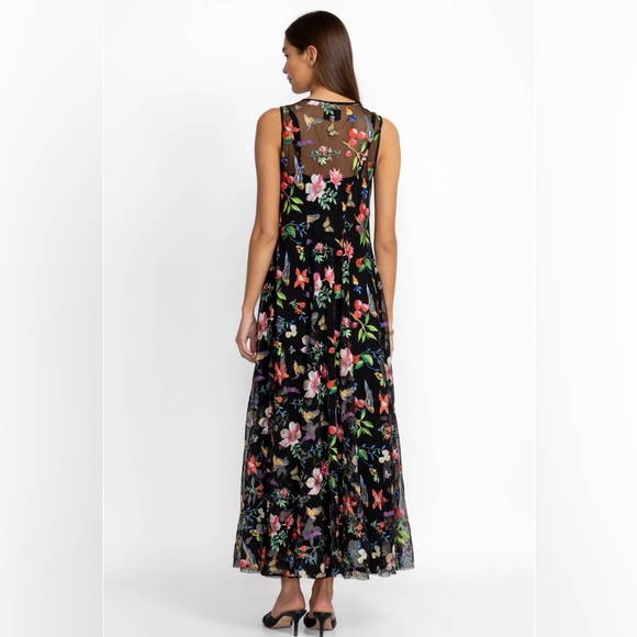 Johnny Was Emilda Floral Mesh Maxi Dress XL - Picture 3 of 13